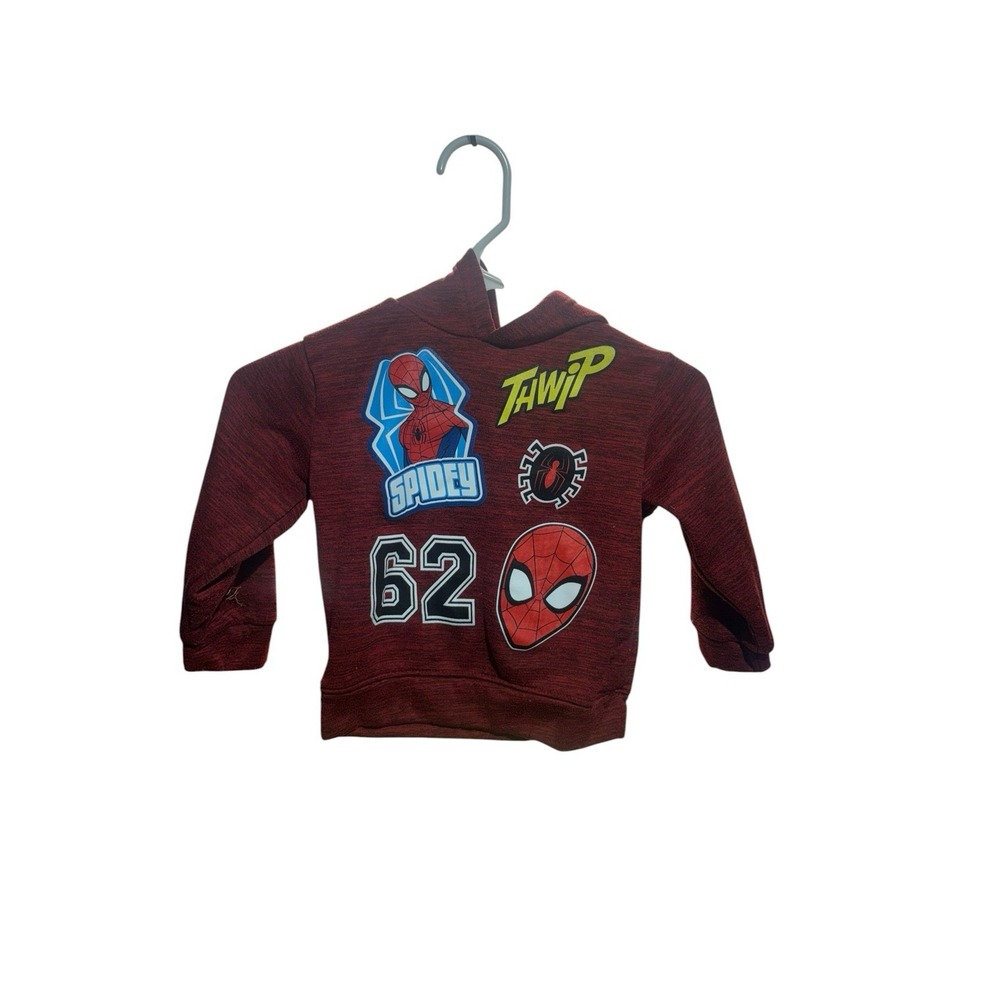 Marvel Toddler Boy 4T Spider-Man Hoodie Jacket Red Zip Up Superhero Hooded